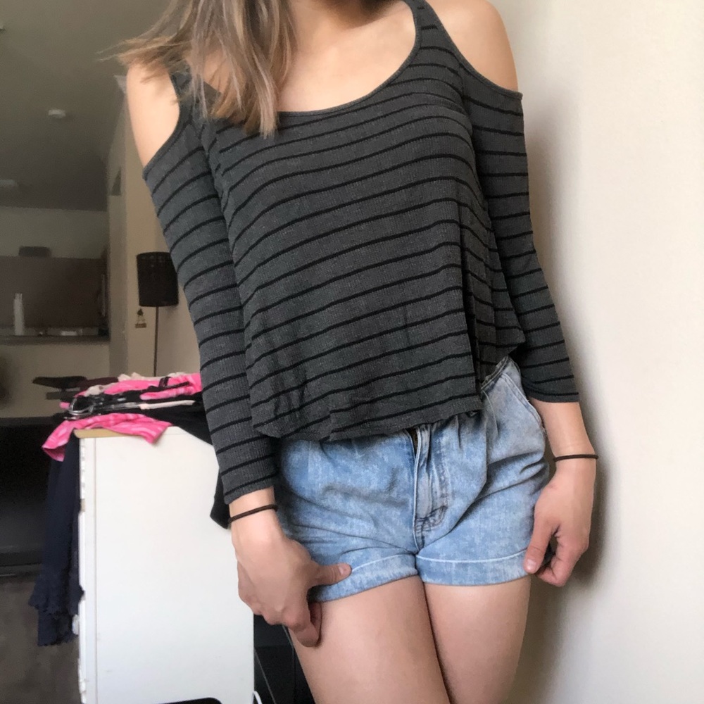 Charlotte Russe Open-Shoulder Top